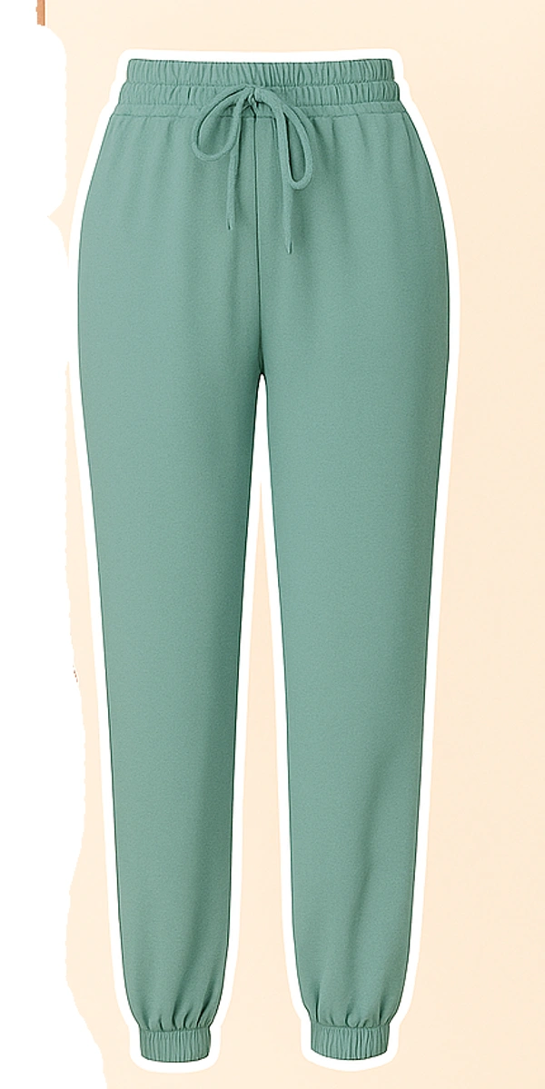Mint Green Women’s Co-ord Set – Sleeveless Crop Top & Jogger Pants | Comfy & Stylish Activewear