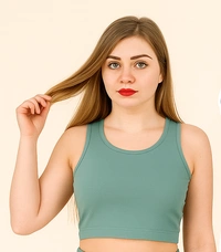 Mint Green Women’s Co-ord Set – Sleeveless Crop Top & Jogger Pants | Comfy & Stylish Activewear