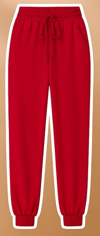 Red Co-ord Set for Women – Sleeveless Sports Crop Top & Jogger Pants | Stylish Gym & Lounge Wear
