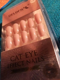 Elegant Nude Press-On Nails | Cat Eye Effect (DELOFIL - C-27) - Negroni