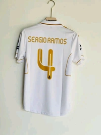 REAL MADRID 2011-12 HOME KIT RAMOS POLO EMBROIDERY - M