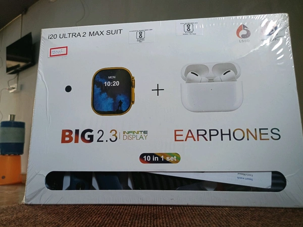 Earphones+Smartwatch Combo  - White, Free