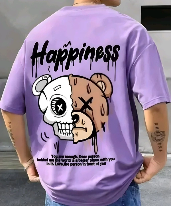 Oversized Tshirt With Lycra Primium Cotton  - Heliotrope, S
