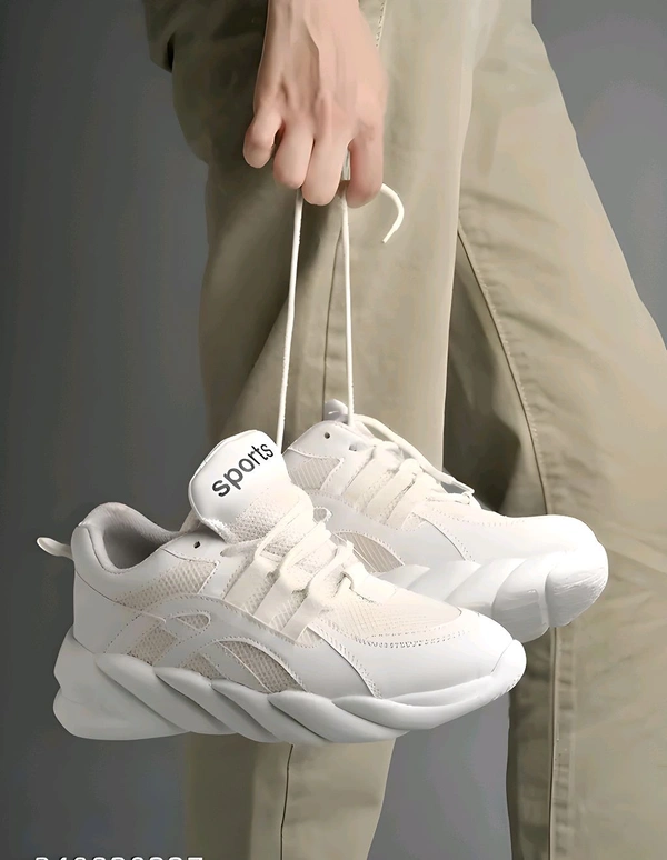 New Trending Sneakers For Men Primium Look  - White, 4