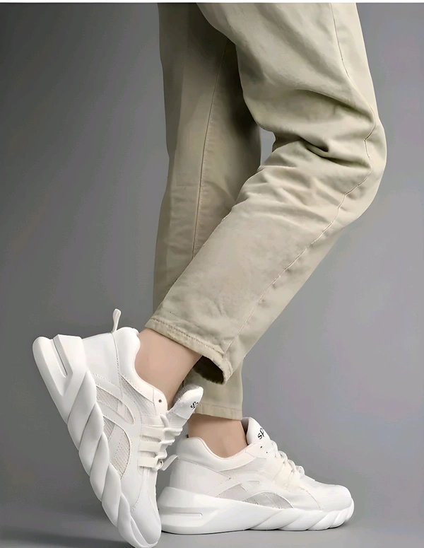 New Trending Sneakers For Men Primium Look  - White, 4