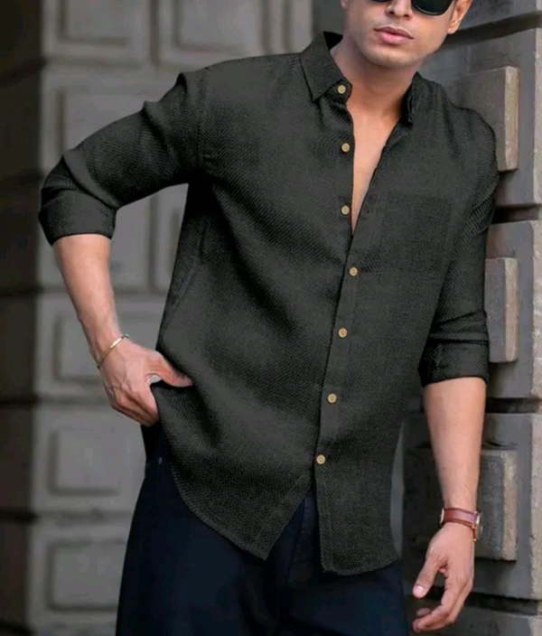 New Summer Linen Outfit With Primium Look  - Black, XXL