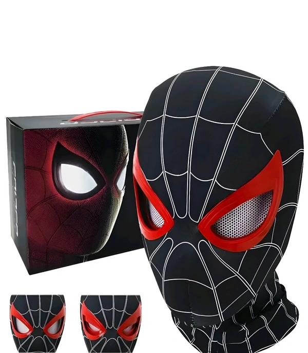 Spiderman Mask With Moving Eyes  - Black