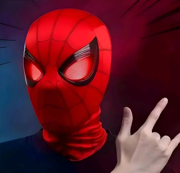 Spiderman Mask With Moving Eyes  - Red