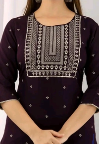 Women Viscose Rayon Kurta Pant Dupatta

Set - XL