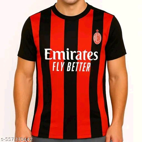 AC MILAN 2025-26 HOME |BLACK RED ORIGINAL | SERIE-A FAN JERSEY | 2025 MEN JERSEY | EUROPEAN FOOTBALL | UCL | - XL