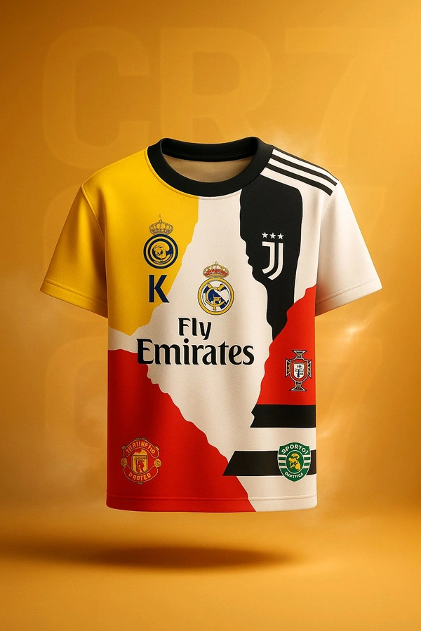  G.O.A.T | CR7 FAN | FAN JERSEY | 2025 MEN JERSEY | CRISTIANO RONALDO ALL CLUB | EURPOEAN FOOTBALL | - S