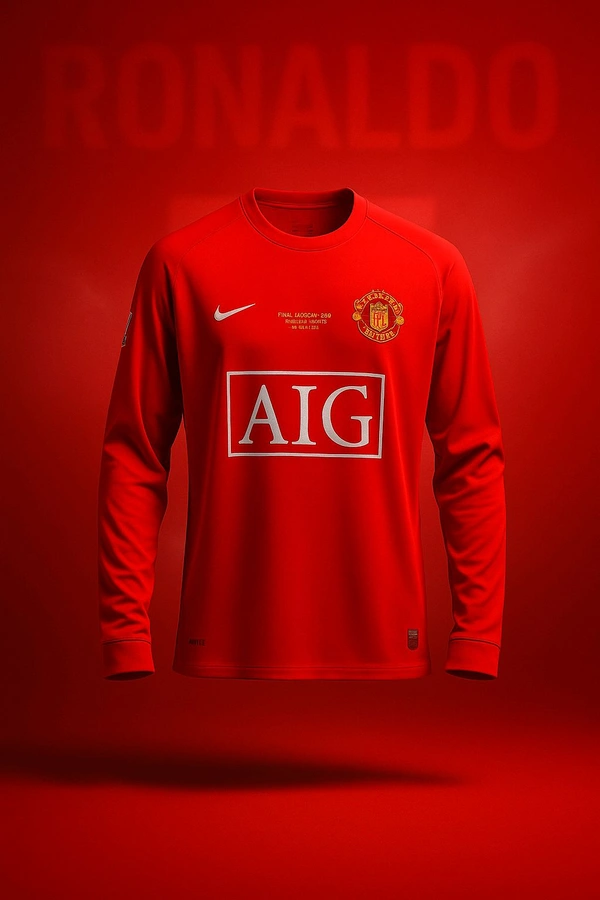 Manchester United Ronaldo full sleeve jersey 2008 red - S