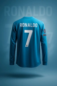 Real Madrid Ronaldo bycycle full sleeve embroidery jersey  - L