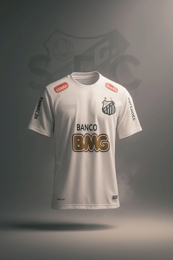Santos home neymar half sleeve jersey 2012 white - M