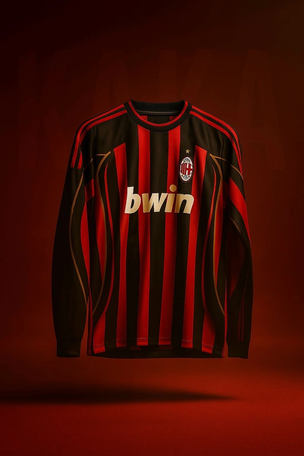 AC milan home Kaka jersey 2006 Red/black full sleeve  - M