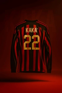AC milan home Kaka jersey 2006 Red/black full sleeve  - XL