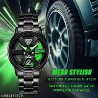 green colour wheel amlong watch with rotating allowey  - free size