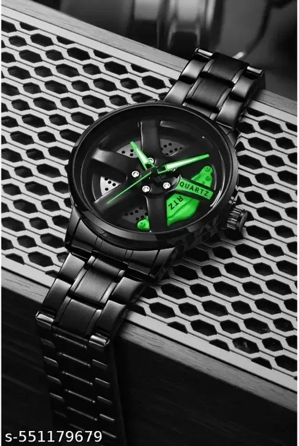 green colour wheel amlong watch with rotating allowey  - free size