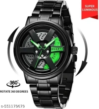 green colour wheel amlong watch with rotating allowey  - free size
