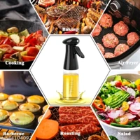 Glass Oil Spray Dispenser Cooking 200ml Spray Bottle