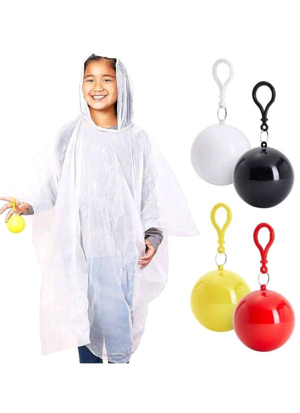 Disposable Raincoatball For Emergency And Easy To Carry Anywhere Anytime - Blue