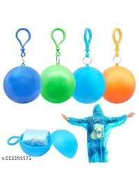 Disposable Raincoatball For Emergency And Easy To Carry Anywhere Anytime - Blue