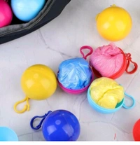 Disposable Raincoatball For Emergency And Easy To Carry Anywhere Anytime - Blue