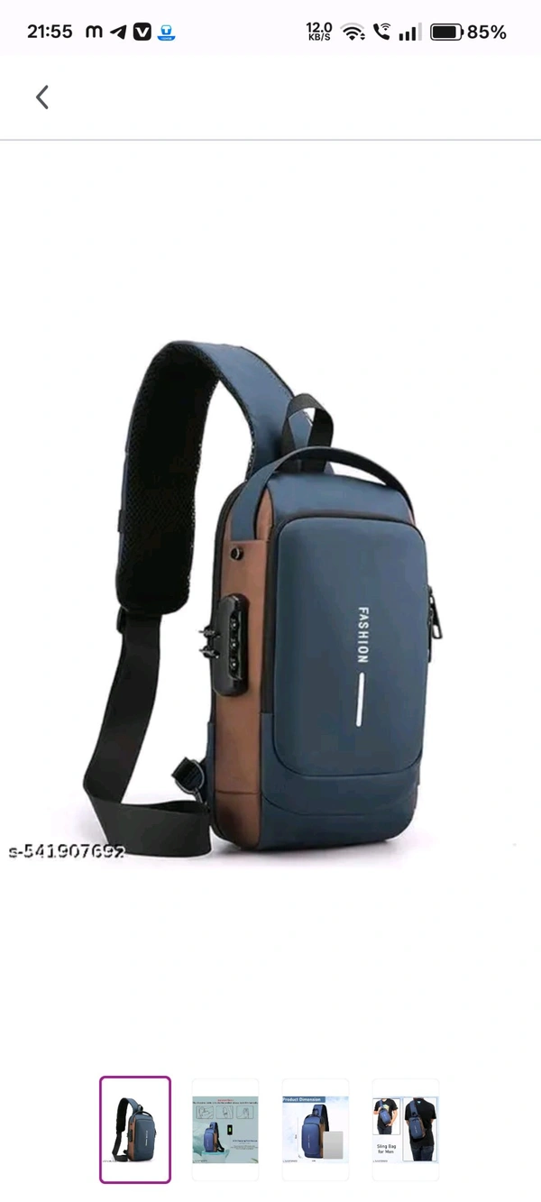 
🎒 Unisex Sling Backpack – Style Meets Utility!
Upgrade your everyday look with this sleek, modern sling backpack – designed for both men & women who like to keep it minimal yet functional.

✅ Spacious compartments for all your daily essentials
✅ Anti-theft design with hidden zippers
✅ Lightweight, water-resistant & durable material
✅ Adjustable strap – wear it left or right
 - Blue