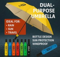 Unique Mini Bottle Umbrella Easy To Carry Usable In Rain And Sun 