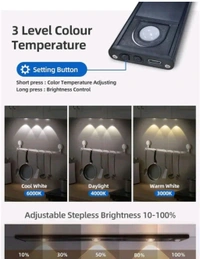 INDIEKA SELECT™ Motion Sensor Under Cabinet LightBrighten your space with intelligence!
This sleek, modern under-cabinet light features motion sensor technology that automatically lights up when you approach. Whether in your kitchen, wardrobe, hallway, or study table — enjoy hands-free illumination that saves energy and adds elegance.
 Features:
