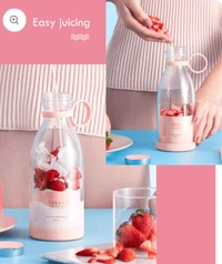 Mini Portable Juicer Blender Imagine the convenience of enjoying fresh juice wherever life takes you! 🥤✨

Mini juicers are your perfect morning companion—just toss in fruits, blend, and you're off! Their lightweight design makes them easy to carry, whether you're heading to work or the gym. 💼🏋️‍♀️ Plus, cleanup is simple with many models featuring removable,Dishwashable,Portable