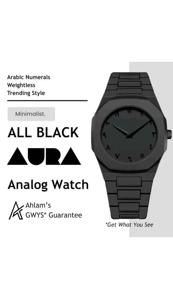 Arabic Aura Luxury Mens Analog Watch Trending Now Only Limited Editions Buy Now  - Free