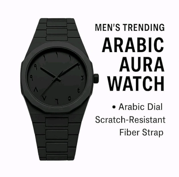 Arabic Aura Luxury Mens Analog Watch Trending Now Only Limited Editions Buy Now  - Free
