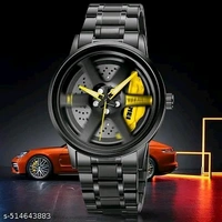 Gyro Spinning Dial Analog Wrist Watch - Red, Free