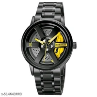 Gyro Spinning Dial Analog Wrist Watch - Red, Free