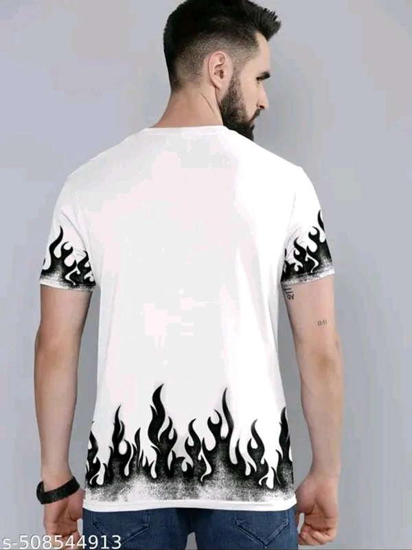 Half Sleeve T-SHIRT FOR Men  - White, L
