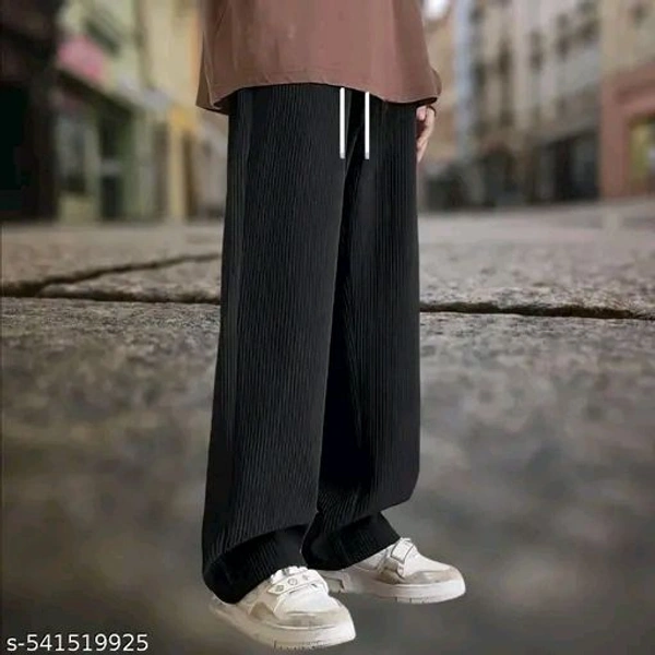 Men's Baggy Trousers Or Track Pant  - Black, XL