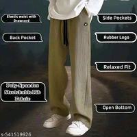 Men's Baggy Trousers Or Track Pant  - Brown, XXL