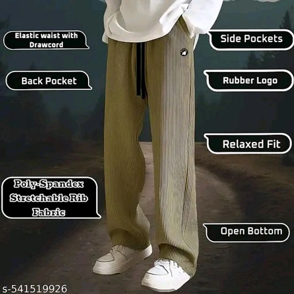 Men's Baggy Trousers Or Track Pant  - Brown, XXL