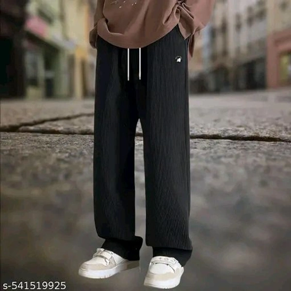 Men's Baggy Trousers Or Track Pant  - Black, L