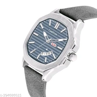 Lime Stone 3D Dial The Vintage Day and Date Functioning Boys Quartz Analog Watch - Gray