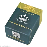 Lime Stone 3D Dial The Vintage Day and Date Functioning Boys Quartz Analog Watch - Blue