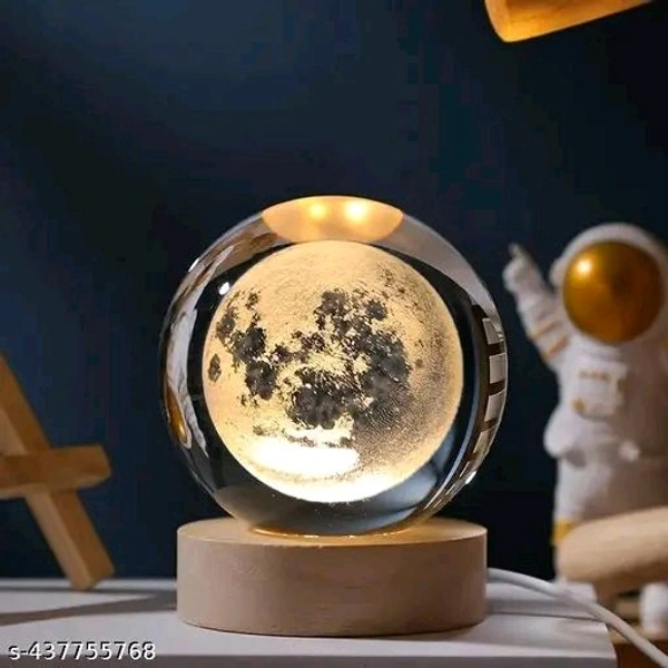 Rolexexplorer Universe Crystals Ball Night Light,2.4 Inchs Glass Ball Night LED Lamp with Woodern Base,Decorations Gifts for Men,Women,Kids,Boys,Girls,Teens