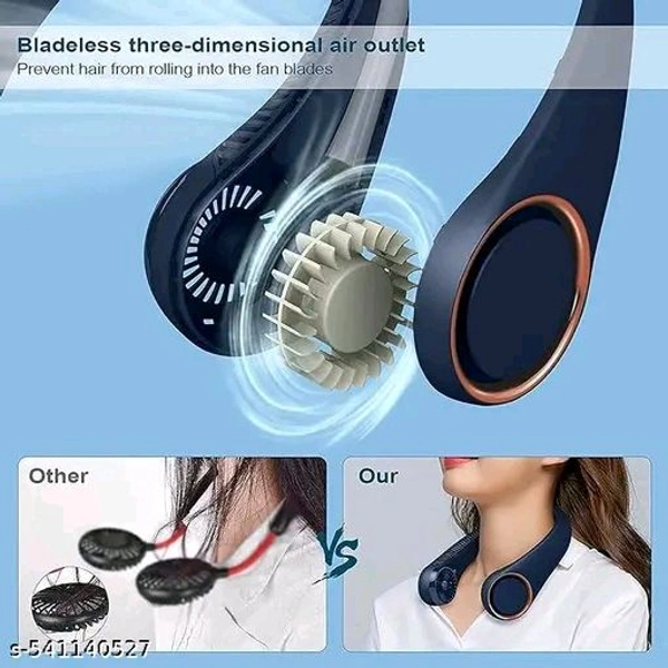 Neck Fan with USB Charging - Blue