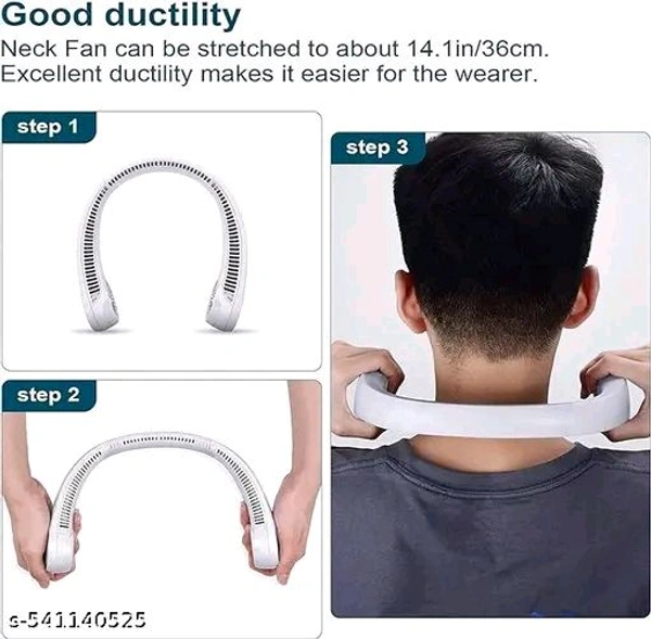 Neck Fan with USB Charging - White
