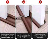Magical (Pack of 4)  Door Stoppers | Door Seal | Door Closers | Door Bottom Sealing Strip Guard for Home | Sound-Proof Reduce Energy Saving Weather Stripping | Waterproof - Brown, 39 inch