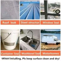 Super strong adhesive waterproof permanent repair aluminum butyl tape rubber foil suitable for surface leak,surface crack (5 cm by 5 meter length)