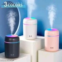 Pack of 1 Mini Humidifier with LED Lights, 3 Colors - Pink, USB Powered multicolored any colore Receive 