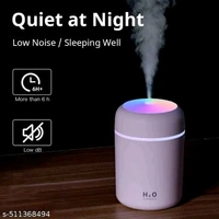 Pack of 1 Mini Humidifier with LED Lights, 3 Colors - Pink, USB Powered multicolored any colore Receive 
