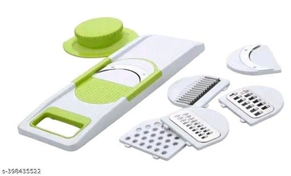 6 in 1 Slicer & Grater with Safety Holder & Extra Sharp V Blade, Includes 6 Detachable Slicers, Ripple, Greater Suitable for Onion, Carrot, Tomato, Cucumber, Beat & Vegetable